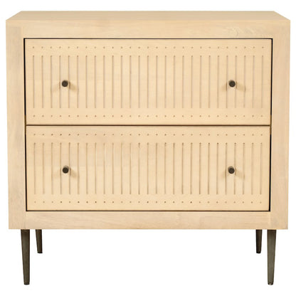 Sampson 2-Drawer Nightstand in Aged Natural