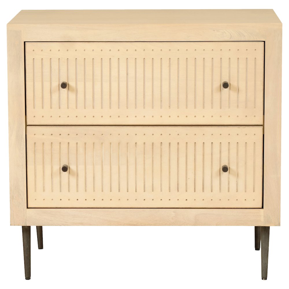 Sampson 2-Drawer Nightstand in Aged Natural