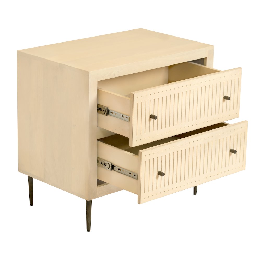 Sampson 2-Drawer Nightstand in Aged Natural