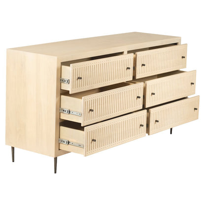 Sampson 6-Drawer Dresser in Aged Natural