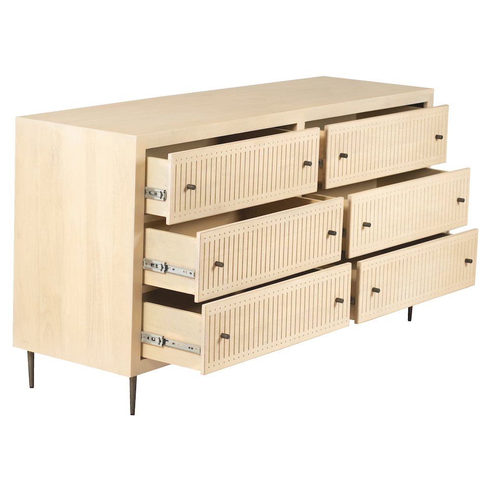 Sampson 6-Drawer Dresser in Aged Natural