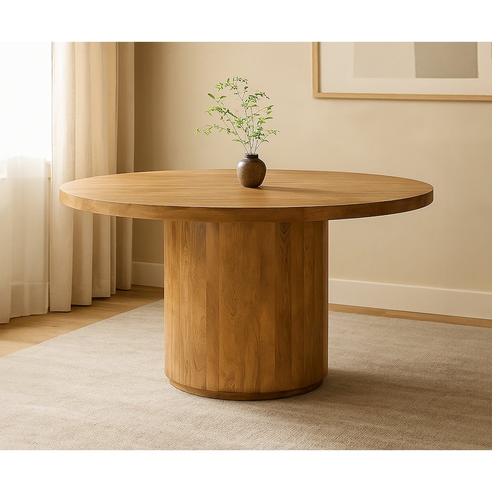 Flagstaff 60" Round Dining Table in Spice Tan