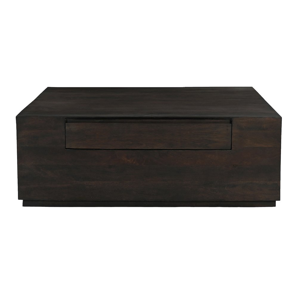 Flagstaff 48" Square Cocktail Table in Barista Brown with 2-Drawers