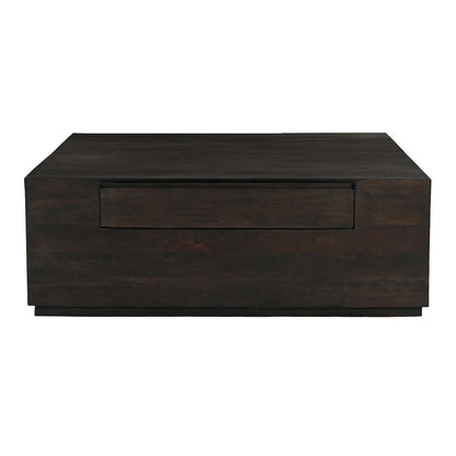 Flagstaff 48" Square Cocktail Table in Barista Brown with 2-Drawers