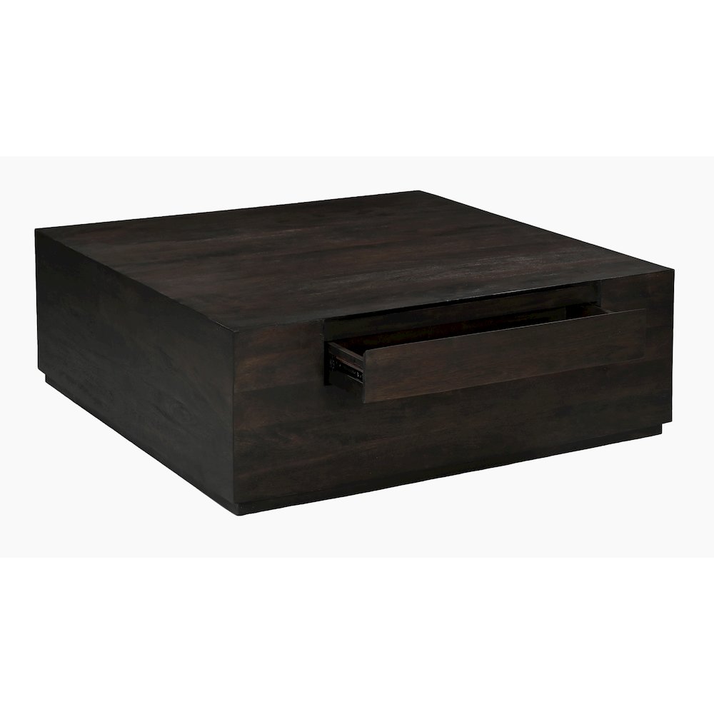 Flagstaff 48" Square Cocktail Table in Barista Brown with 2-Drawers