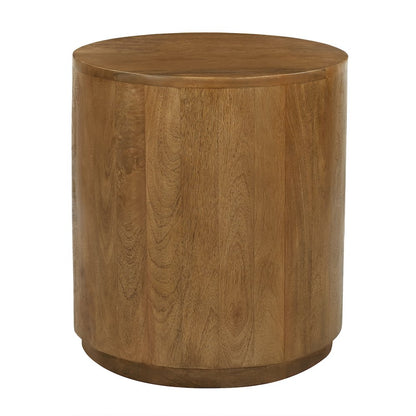 Flagstaff Round Side Table in Spice Tan