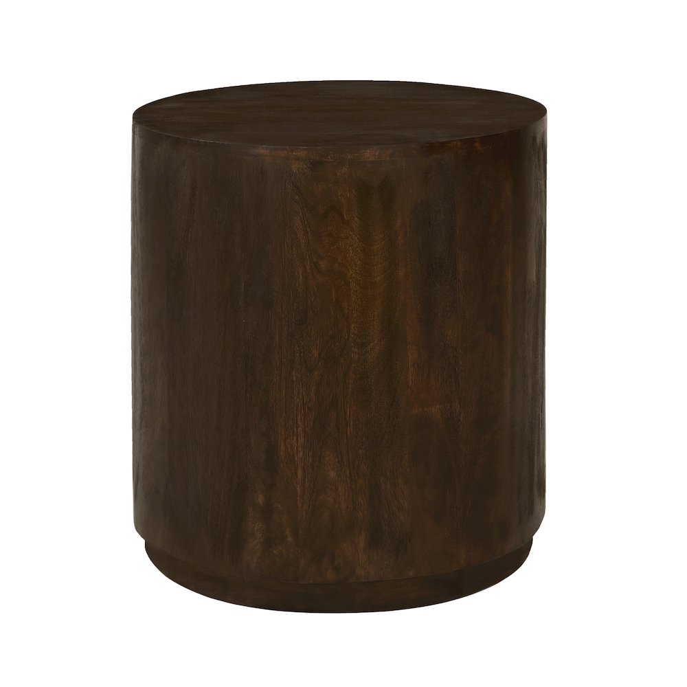 Flagstaff Round Side Table in Barista Brown