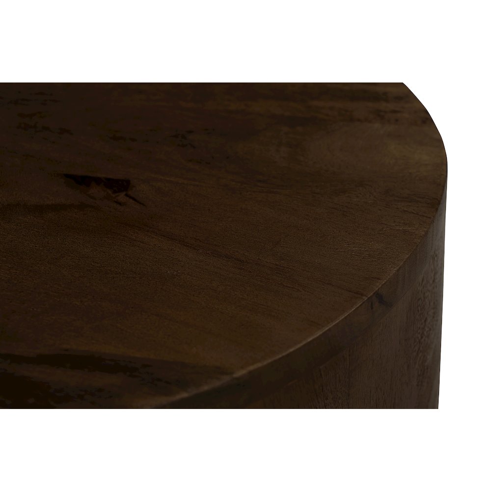 Flagstaff Round Side Table in Barista Brown