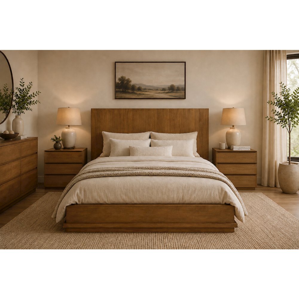 Flagstaff Cal King Bed - Spice Tan