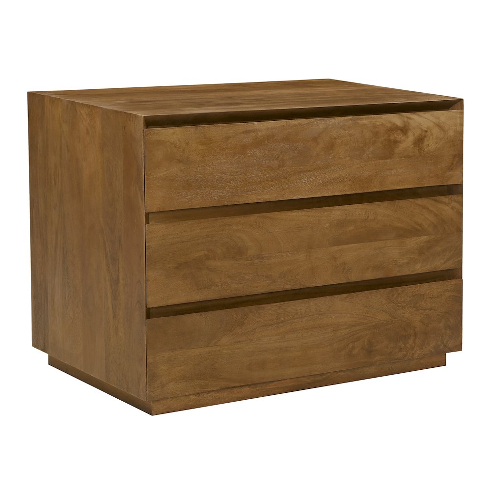 Flagstaff 3-Drawer Nightstand in Spice Tan