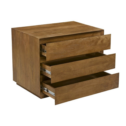 Flagstaff 3-Drawer Nightstand in Spice Tan