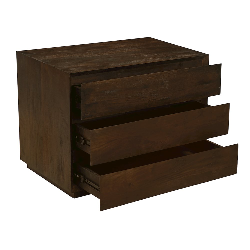 Flagstaff 3-Drawer Nightstand in Barista Brown
