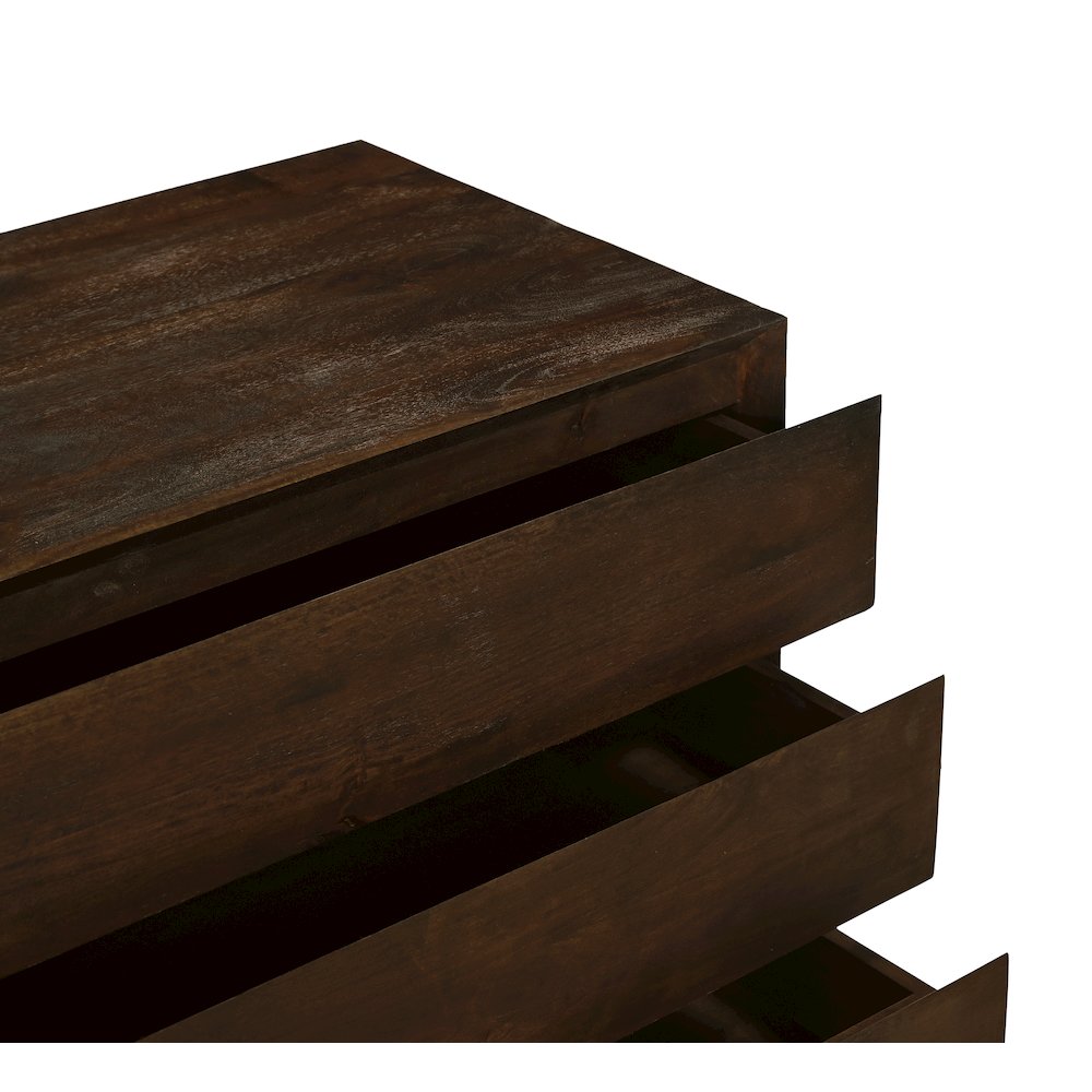 Flagstaff 3-Drawer Nightstand in Barista Brown