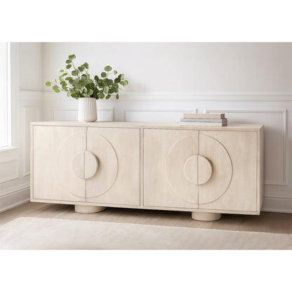 Augustus 4-Door Sideboard in Stone Natural