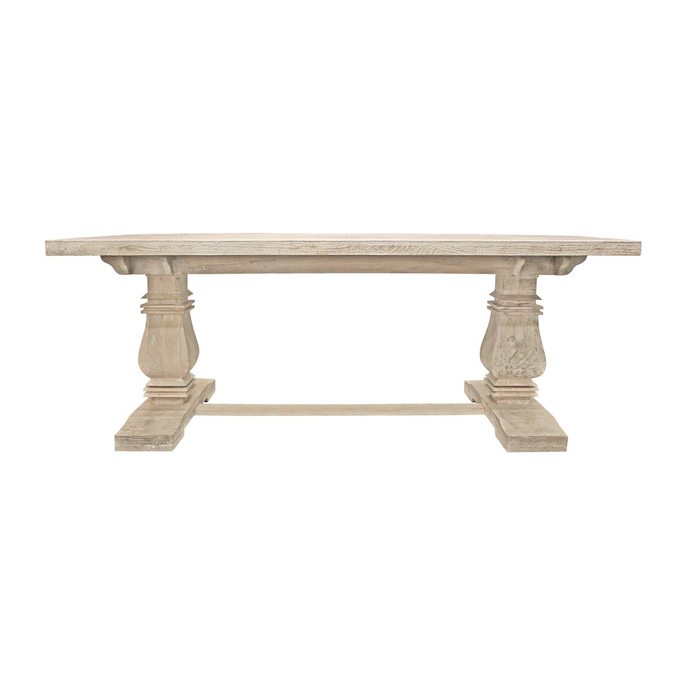 Benedict 81" Rectangle Dining Table in White Wash