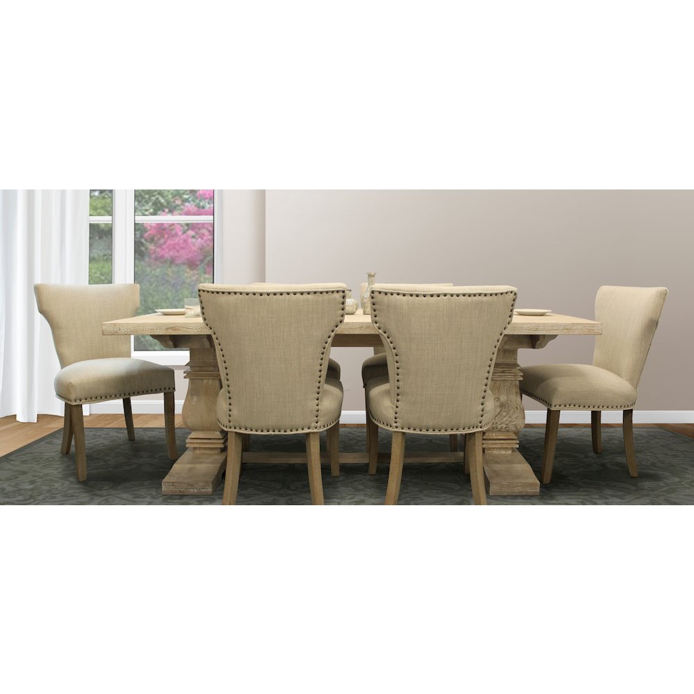 Benedict 81" Rectangle Dining Table in White Wash