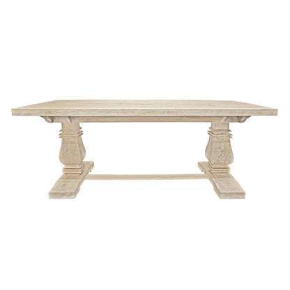 Benedict 81" Rectangle Dining Table in White Wash