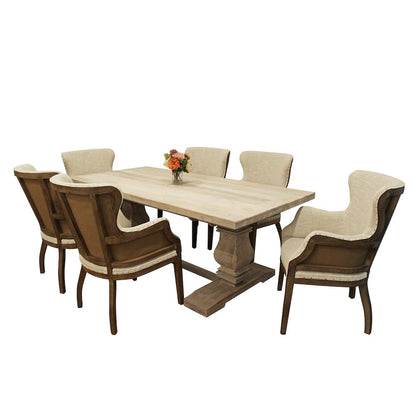 Benedict 81" Rectangle Dining Table in White Wash