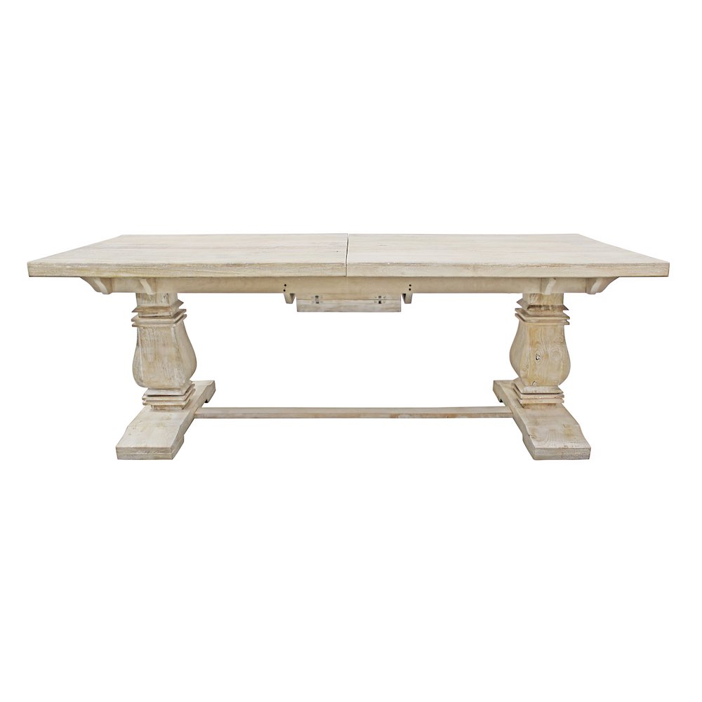 Benedict Extension Dining Table in White Wash
