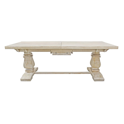 Benedict Extension Dining Table in White Wash