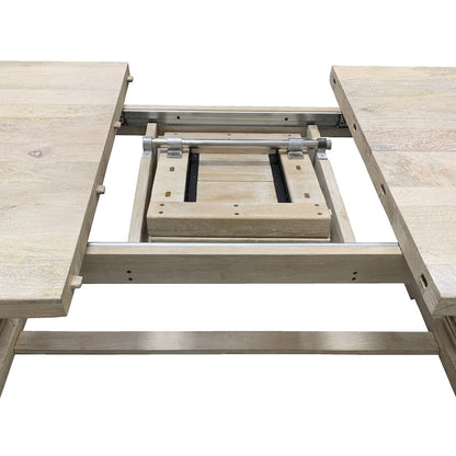 Benedict Extension Dining Table in White Wash
