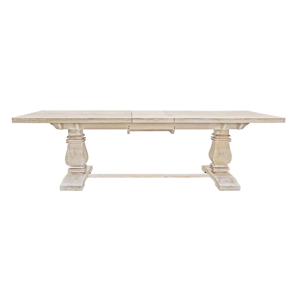 Benedict Extension Dining Table in White Wash