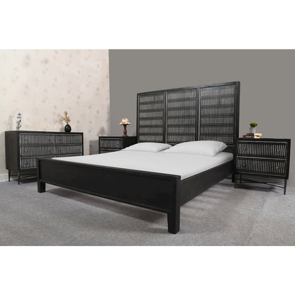 Sarah Eastern King Bed in Antique Brown
