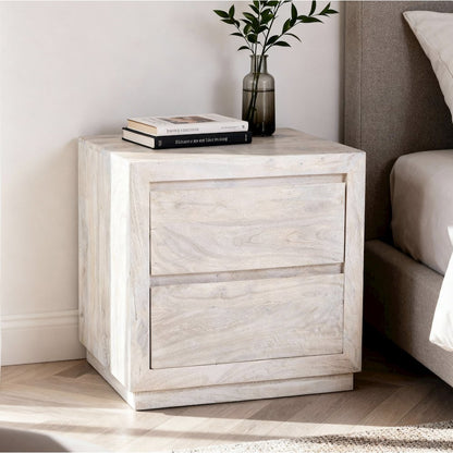 Sarah 2 Drawer Nightstand - Brushed Ivory