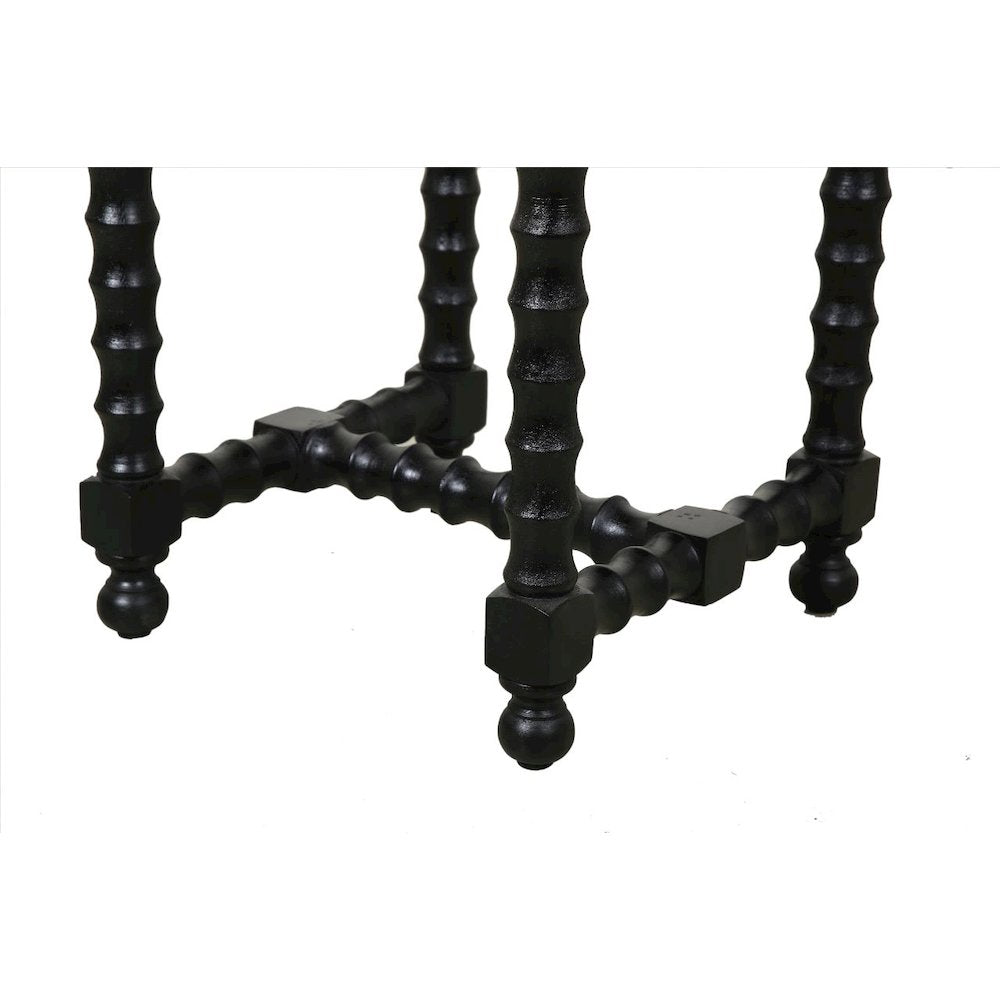Modern Cranberry End Table with Marble Top