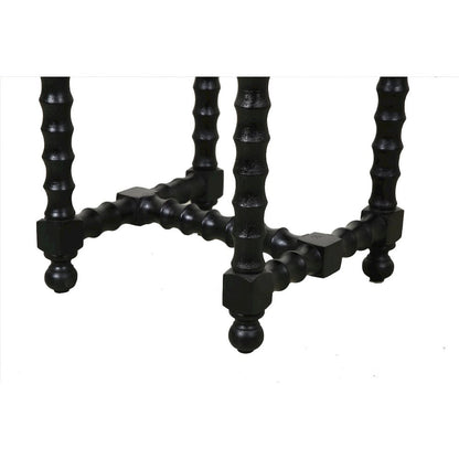 Modern Cranberry End Table with Marble Top