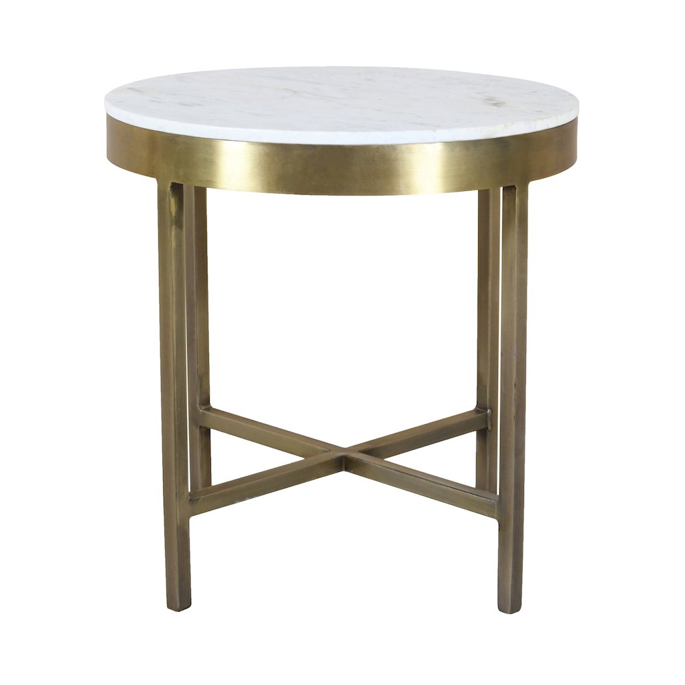 Orlando Marble Top Side Table in Ivory