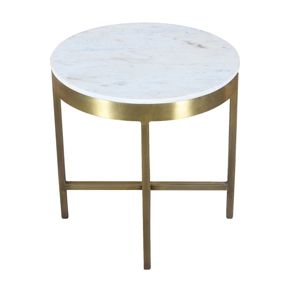 Orlando Marble Top Side Table in Ivory