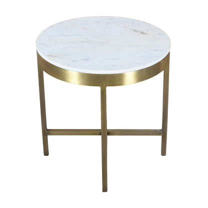 Orlando Marble Top Side Table in Ivory