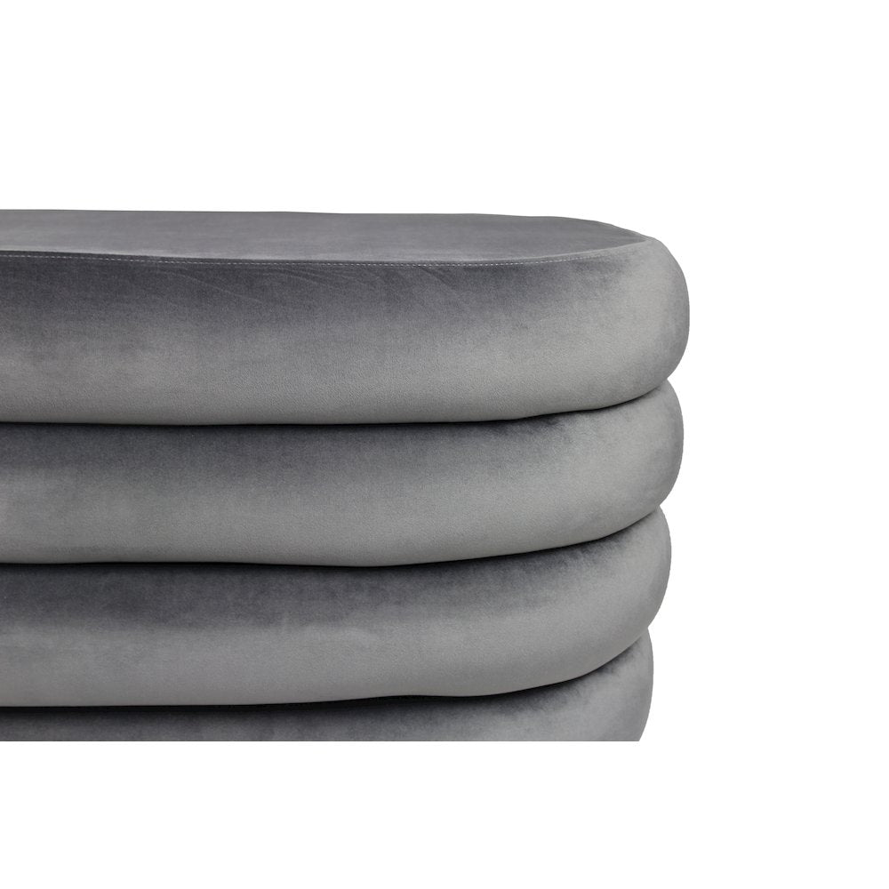 Thor Large Round Ottoman in Storm