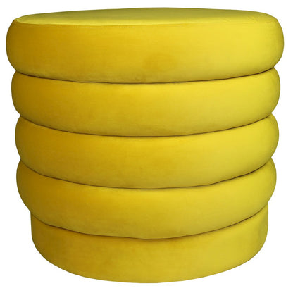Thor Round Ottoman in Daffodil