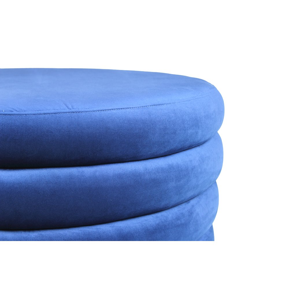 Thor Large Round Ottoman in Deep Ocean