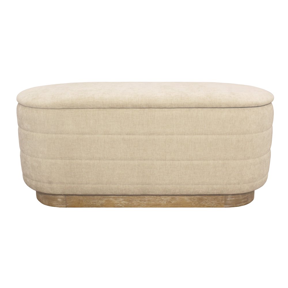 Jackie Storage Bench in Beige