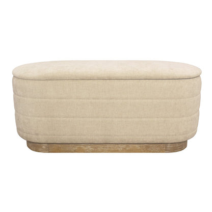 Jackie Storage Bench in Beige