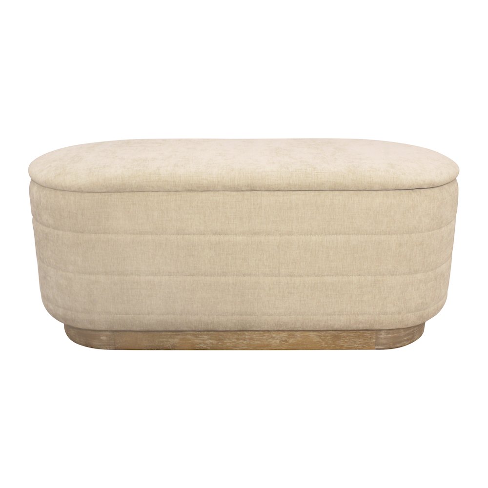 Jackie Storage Bench in Beige