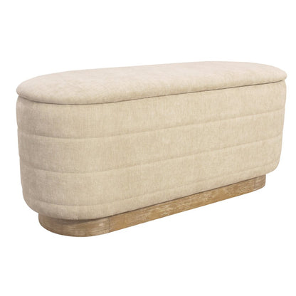 Jackie Storage Bench in Beige