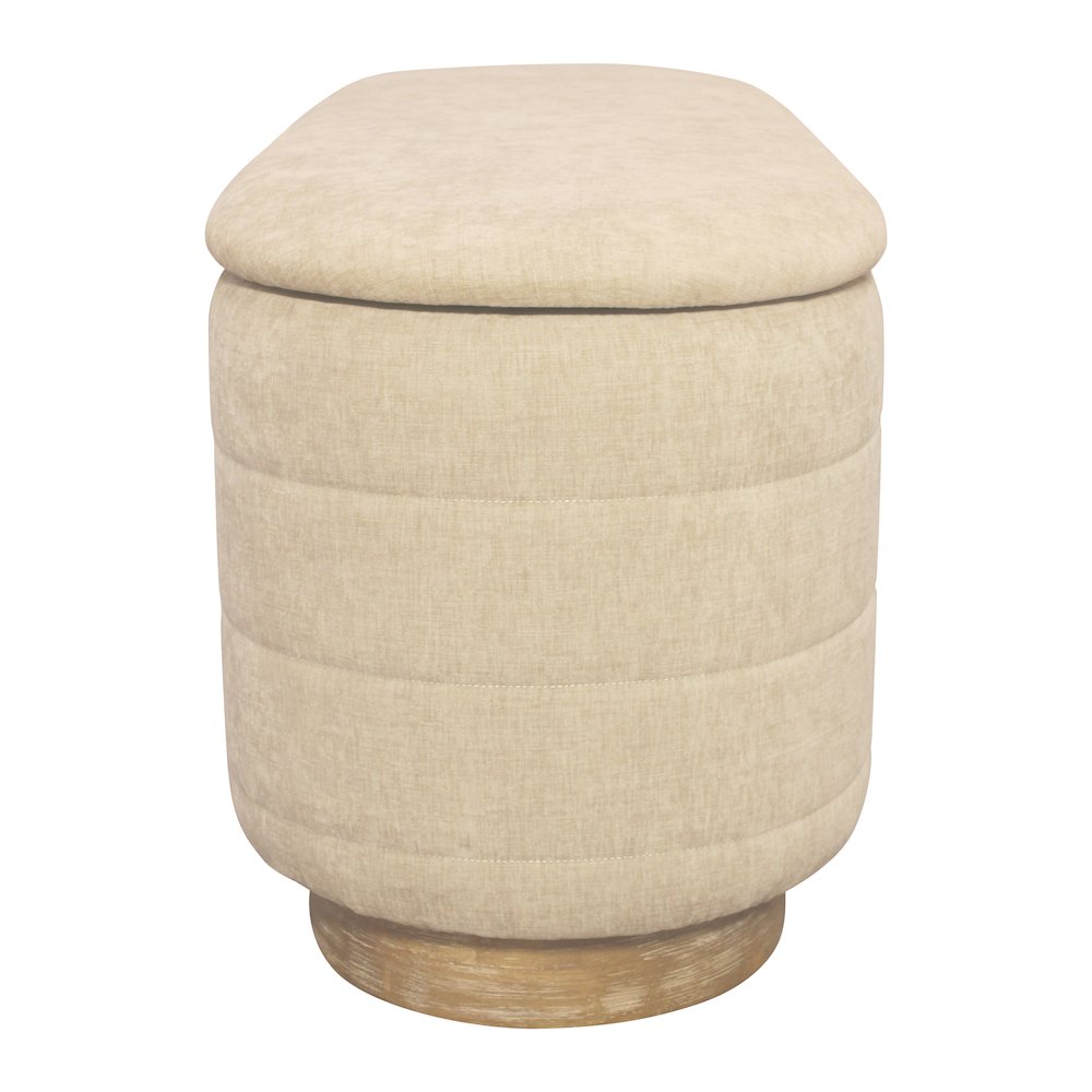 Jackie Storage Bench in Beige