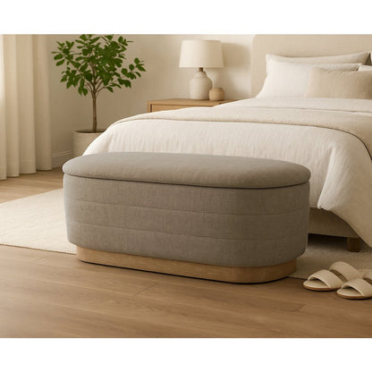 Jackie Storage Bench in Slate