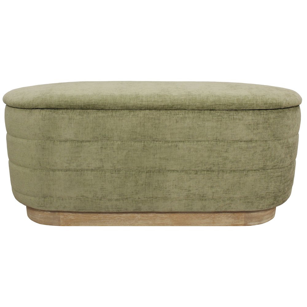 Jackie Storage Bench in Leaf Green