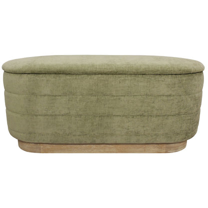 Jackie Storage Bench in Leaf Green