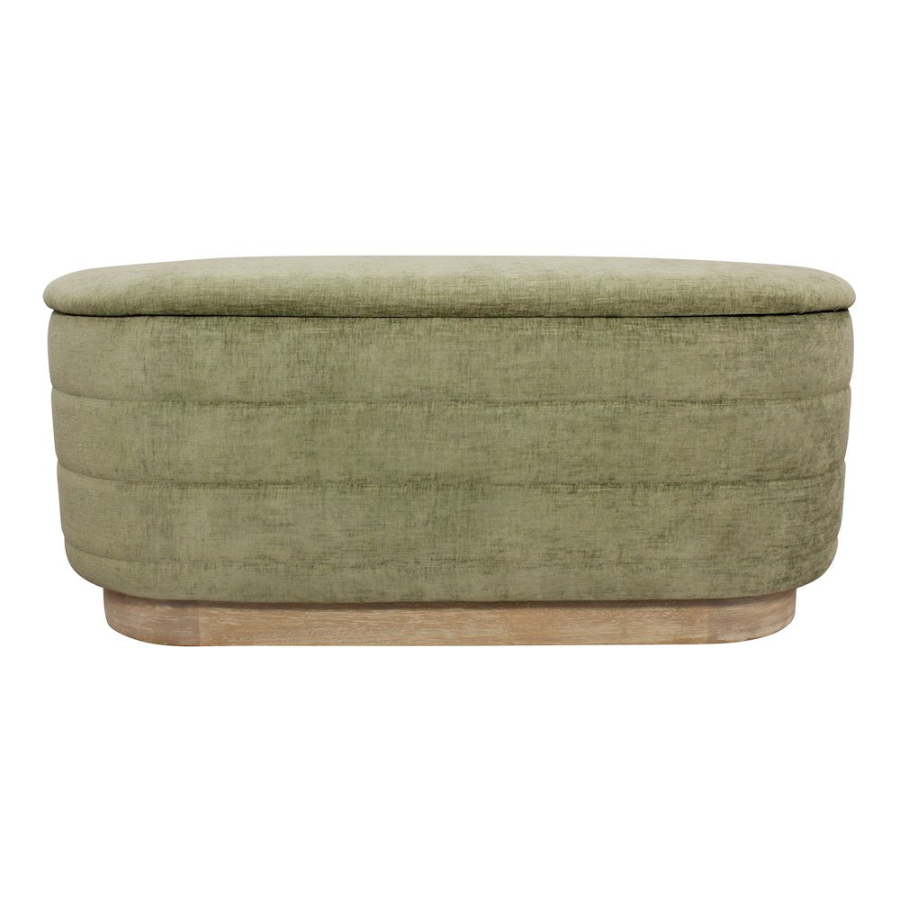 Jackie Storage Bench in Leaf Green