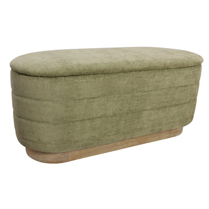 Jackie Storage Bench in Leaf Green