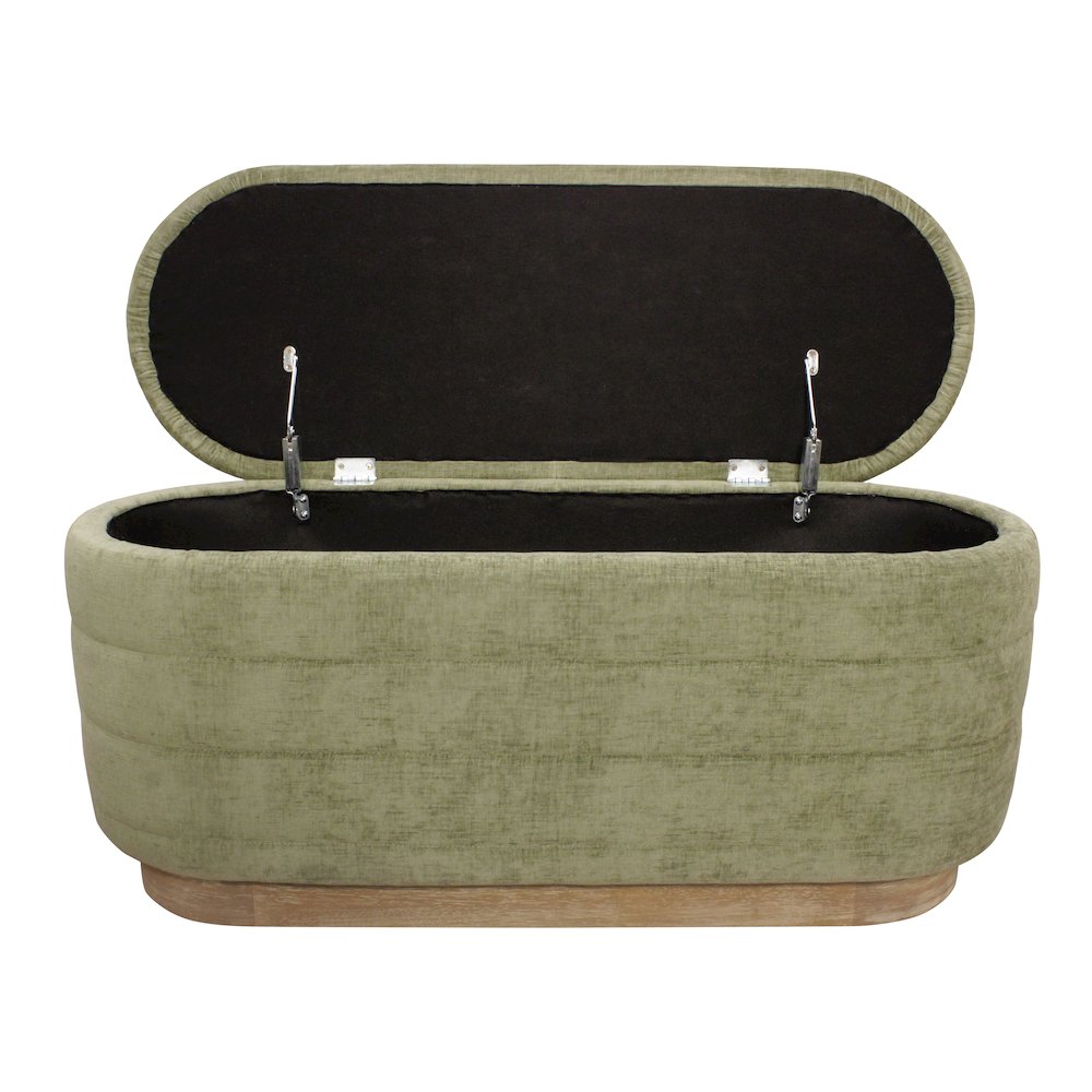 Jackie Storage Bench in Leaf Green