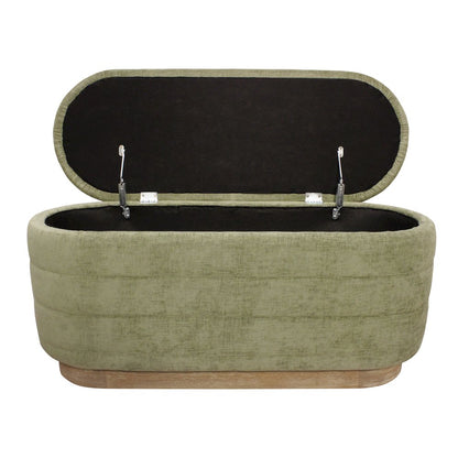Jackie Storage Bench in Leaf Green