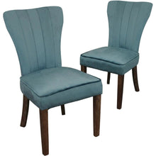 Velvet Upholstered Solid Wood Accent and Dining Side Chair for Dining Room, Teal