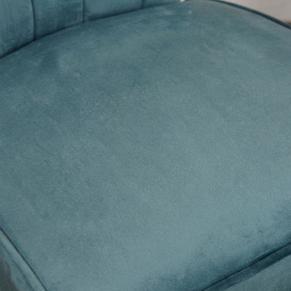 Velvet Upholstered Solid Wood Accent and Dining Side Chair for Dining Room, Teal